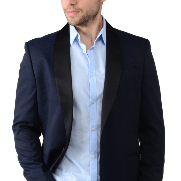 Roberto Cavalli Blue Slim Fit Suit Jacket 46 R - Picture 1 of 11